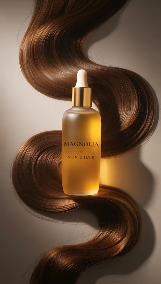 Magnolia hair serum mockup